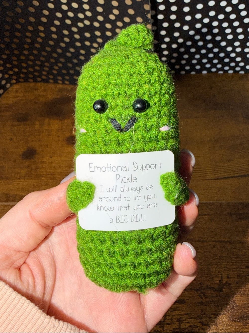Positive Pals Handmade Crocheted Emotional Support Pickle